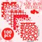 100 Pcs 10 x 10 Inch Valentine‘s Day Fabric Bundles Rose Red Pink Heart Love Printed Fat Quarters Quilting Patchwork Squares Sewing Fabrics for DIY Handmade Crafting Home Party Decor